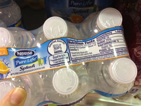 nestle water bottle ingredients