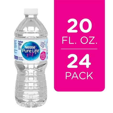nestle water bottle size