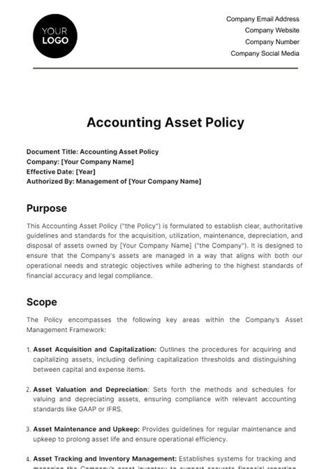 Net Asset Policy