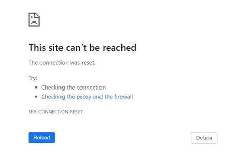 net err_connection_reset android