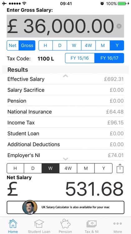 net in hand salary calculator uk