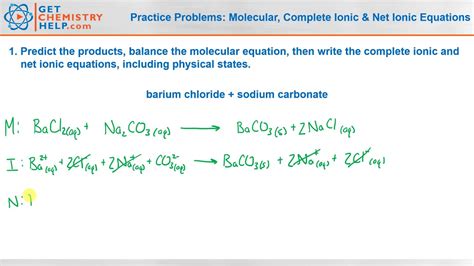 net ionic equation example problems