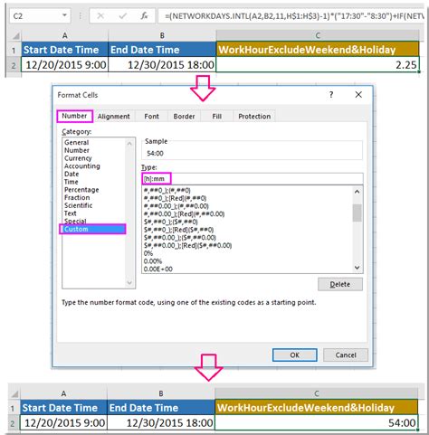 net work hours excel