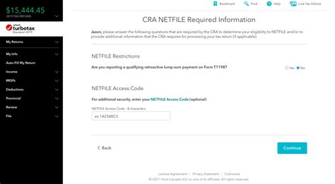Netfile Access Code Change