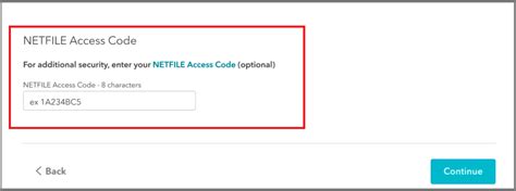 Netfile Access Code Cra 2020