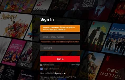 Netflix Sign In Email And Password Fix Netflix Invalid Email Or