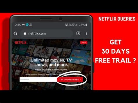 netflix 30 day trial code
