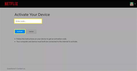 netflix account code