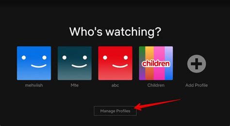 netflix account edit