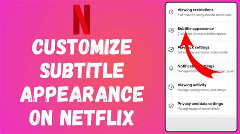 Customize the Subtitle Appearance