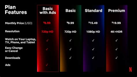 netflix month subscription