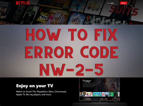 netflix not working error code nw 2 5
