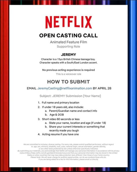 netflix open casting call