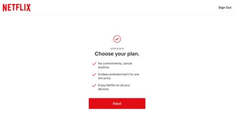 netflix sign up process