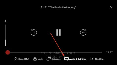 Click on the Subtitle Icon
