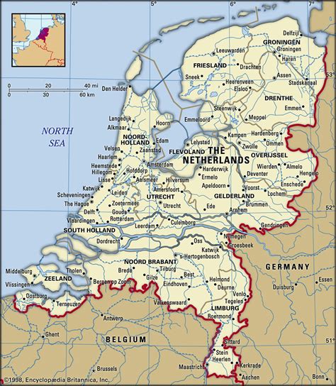 netherlands location on map