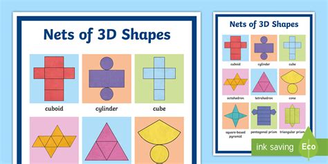 Nets Of 3D Shapes With Names