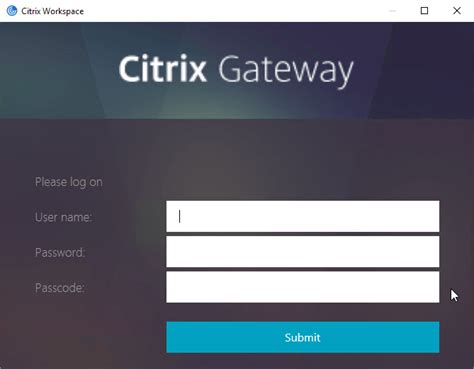 netscaler gateway login citrix gateway