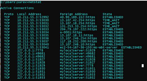 netstat -aon find