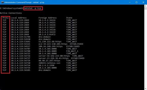 netstat command filter ip