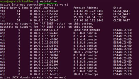 netstat ubuntu command