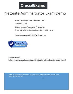 Netsuite Administrator Practice Exam