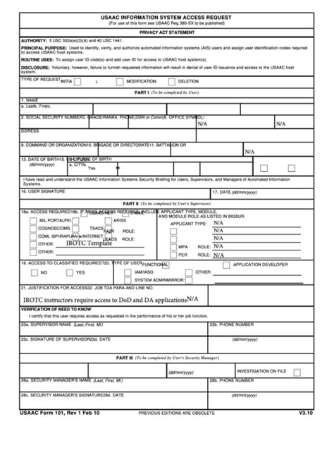 network access request form army
