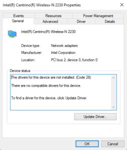 Network Adapter Error In Installation