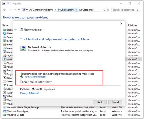 Network Adapter Not Loaded