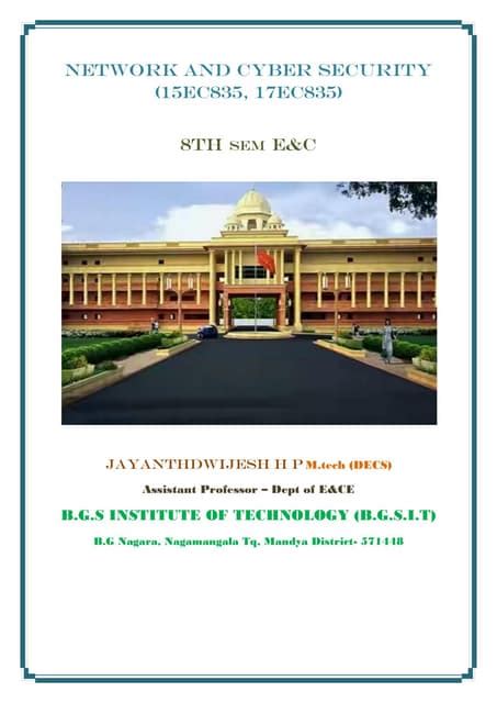 Network And Cyber Security Vtu Syllabus