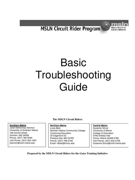 network basic troubleshooting guide pdf