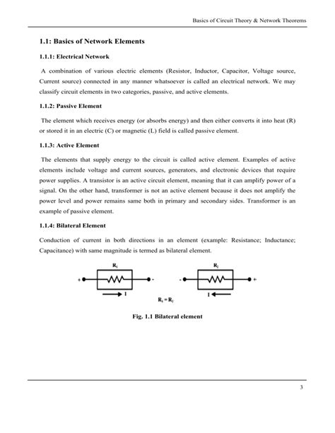 Network Function Circuit Theory