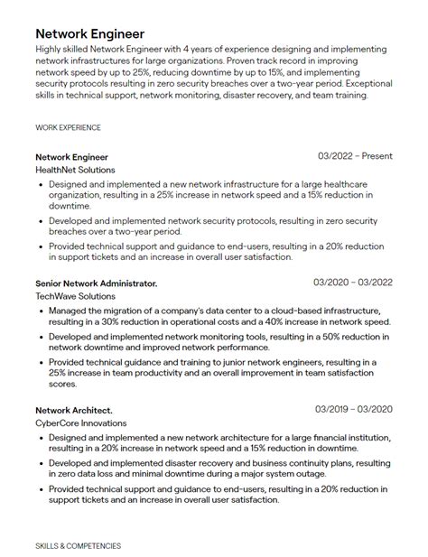 Network Infrastructure Engineer Resume