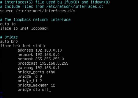 Network Interface File Location