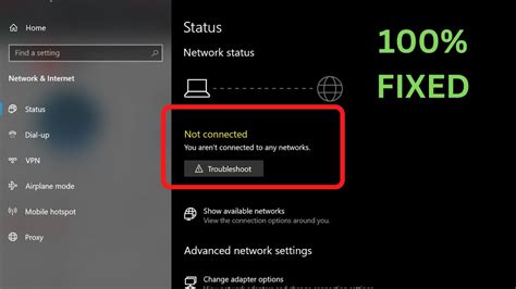 Network Status Not Connected