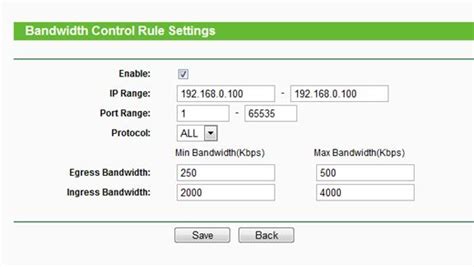 Network Switch With Bandwidth Control