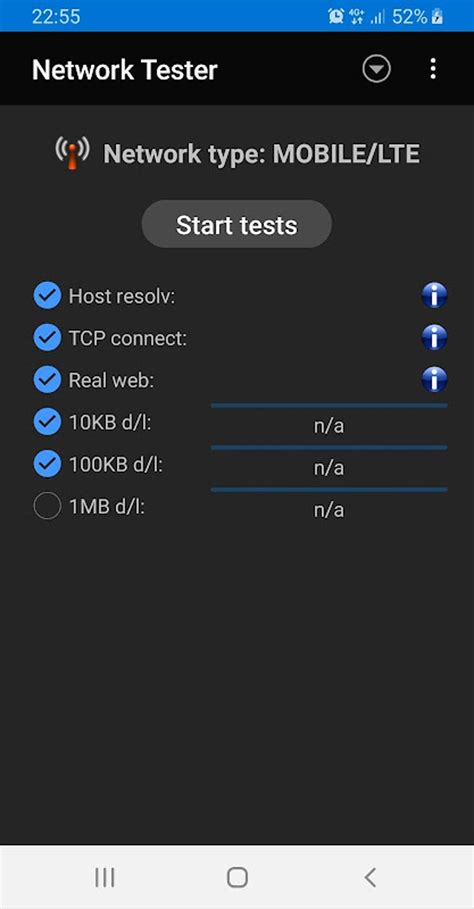 Network Test Code Android