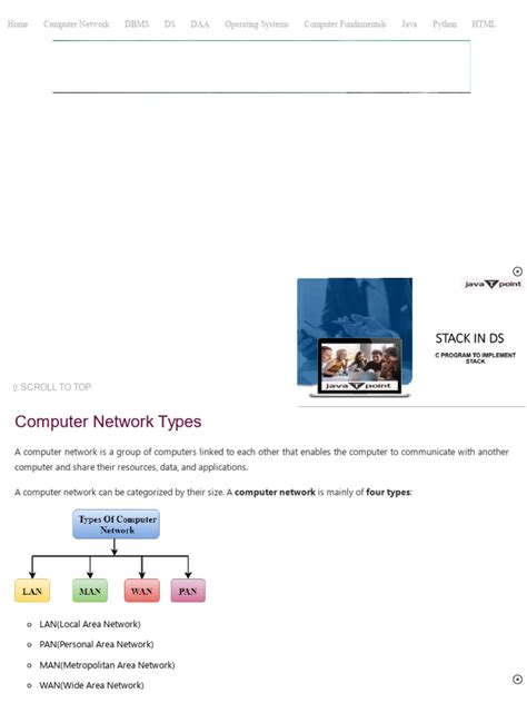Network Types Javatpoint