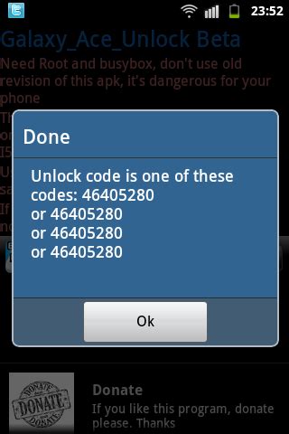 network.unlock code