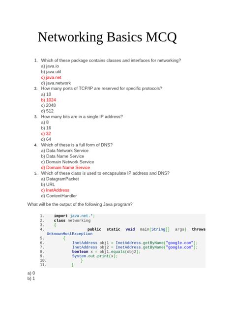 Networking Basics Mcq