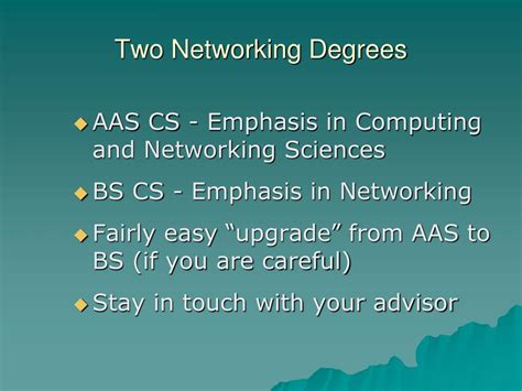 Networking Degrees