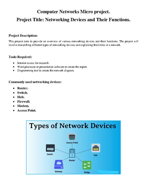 Networking Devices Micro Project