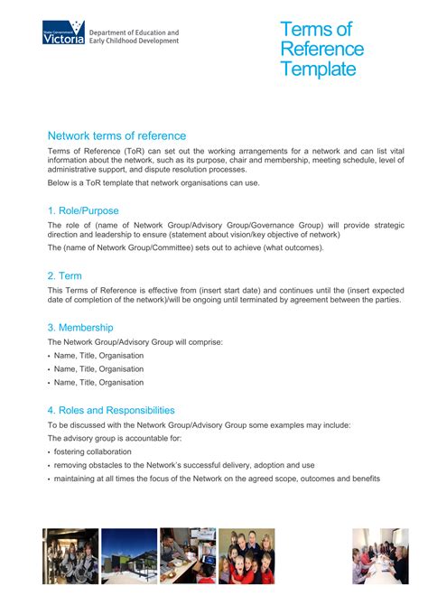 Networking Group Terms Of Reference