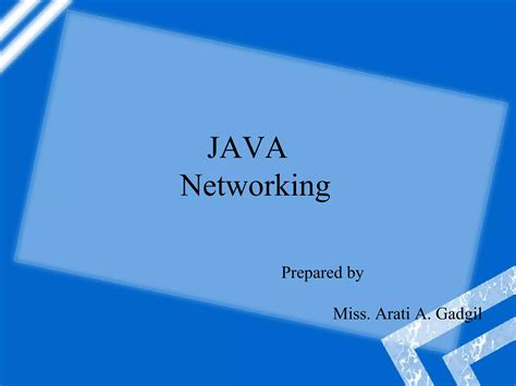 Networking In Java Ppt