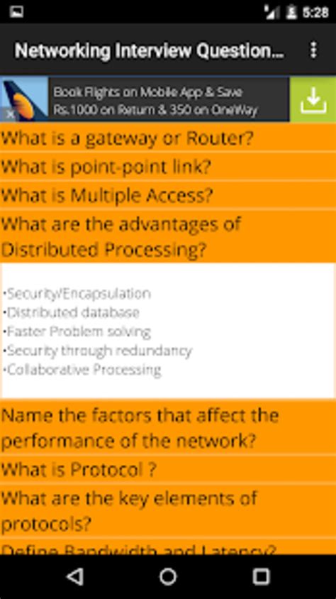 Networking Questions App