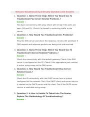networking troubleshooting interview questions and answers pdf