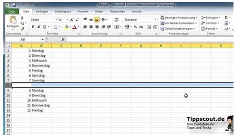 Zeilen oder Spalten in eine Excel-Tabelle einfügen - schieb.de