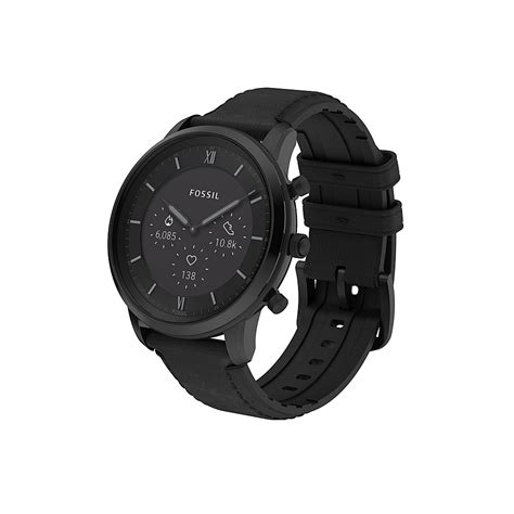 neutra gen 6 hybrid smartwatch black leather