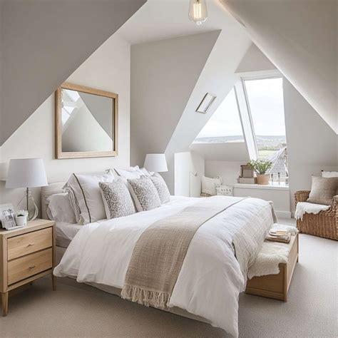 Neutral Color Palette in Attic Bedroom