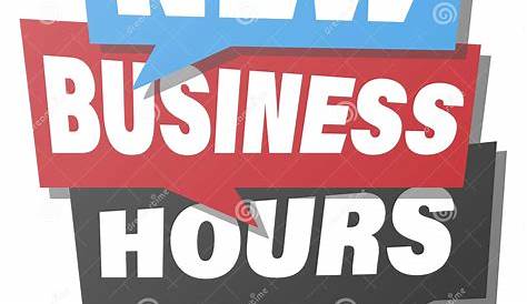 New Business Hours Sign Back to Business Templates